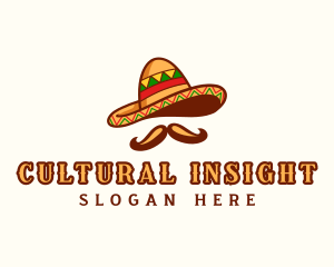 Mexico Hat Mustache logo design