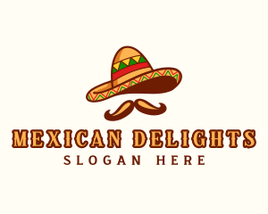 Mexico - Mexico Hat Mustache logo design