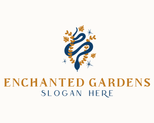 Enchanted Snake Leaf logo design