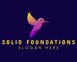 Ecommerce - Creative Gradient Hummingbird logo design