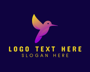 Creative Gradient Hummingbird Logo