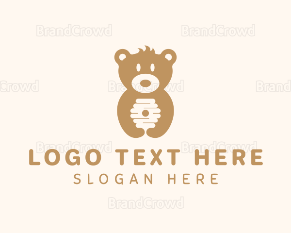 Honey Bear Beehive Logo