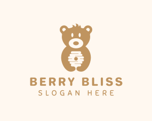 Honey Bear Beehive logo design