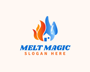 Melt - House Droplet Coolant logo design