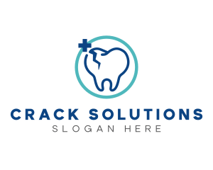 Dental Tooth Crack Repair logo design