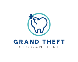 Periodontist - Dental Tooth Crack Repair logo design