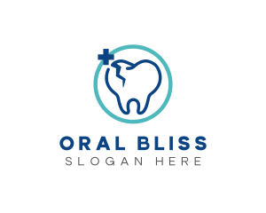 Oral - Dental Tooth Crack Repair logo design
