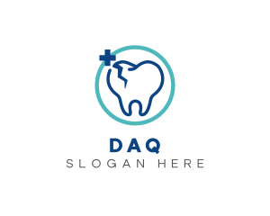 Odontology - Dental Tooth Crack Repair logo design