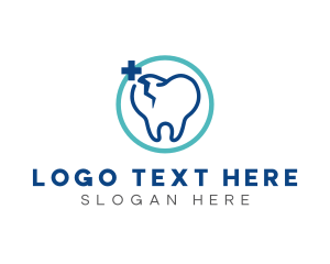 Oral - Dental Tooth Crack Repair logo design