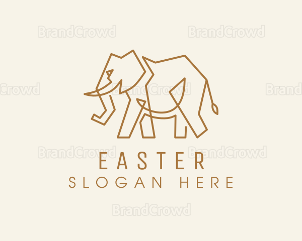 Gold Deluxe Elephant Logo