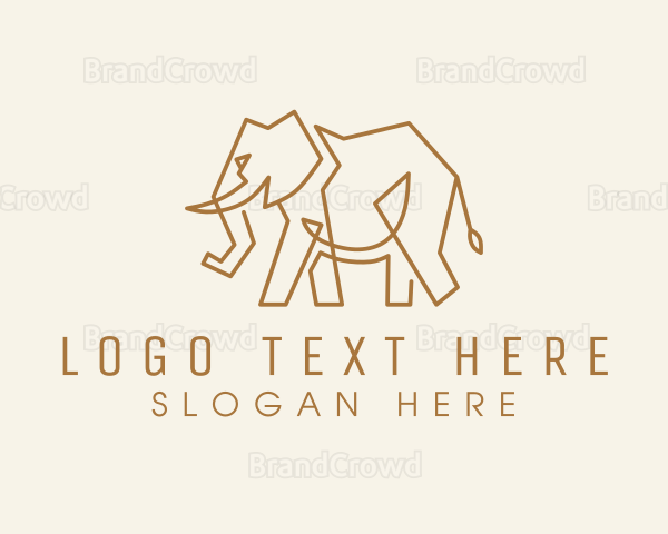 Gold Deluxe Elephant Logo