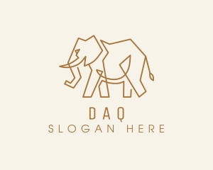 Gold Deluxe Elephant  Logo