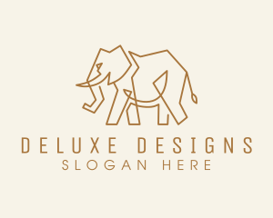 Deluxe - Gold Deluxe Elephant logo design