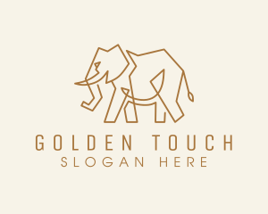 Gold Deluxe Elephant  logo design