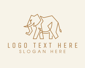 Gold Deluxe Elephant  Logo