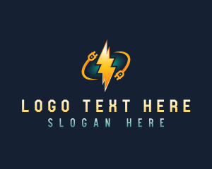 Lightning Bolt - Electric Power Plug logo design