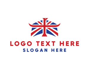 Britain - Union Flag Horns logo design