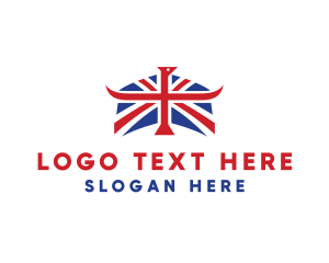 Sovereign - Union Flag Horns logo design