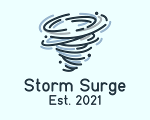 Hurricane - Tornado Typhoon Weather logo design