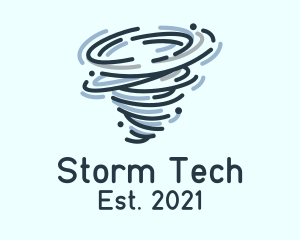 Tornado Typhoon Weather logo design