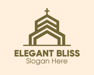 Basilica - Bronze Religious Church logo design