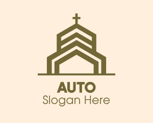Crucifix - Bronze Religious Church logo design