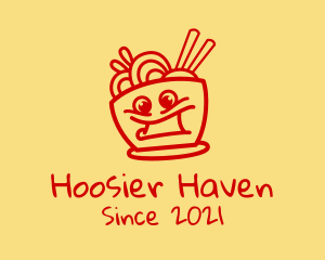 Happy Noodle Bowl logo design