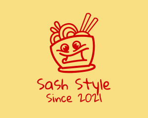 Happy Noodle Bowl logo design