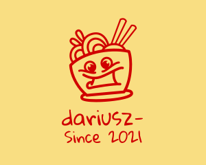 Fast Food - Happy Noodle Bowl logo design