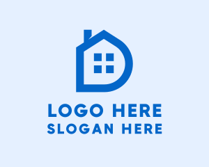 Village - Residential Contractor Letter D logo design
