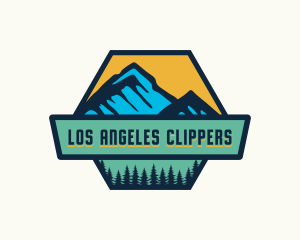 Camper - Mountain Summit Hiking logo design
