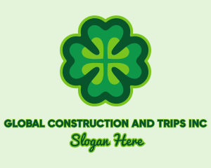 Vegetarian - Green Irish Shamrock logo design