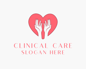 Pink Heart Care logo design