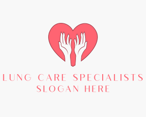 Pink Heart Care logo design