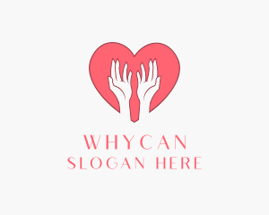 Love - Pink Heart Care logo design