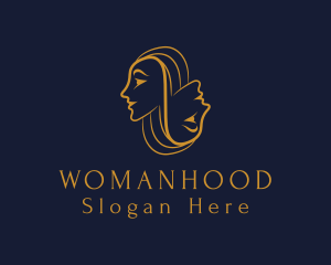 Gold Woman Beauty Salon Logo