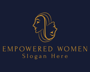 Gold Woman Beauty Salon logo design