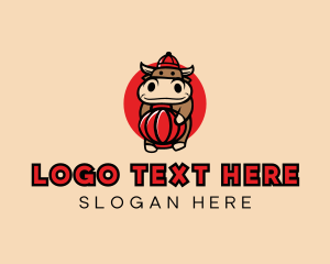 Horoscope - Chinese Ox Lantern logo design