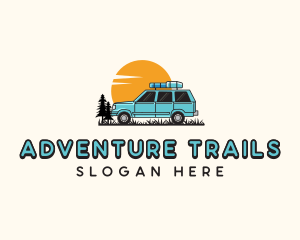 Car Travel Road Trip logo design