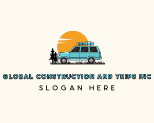 Car Travel Road Trip logo design