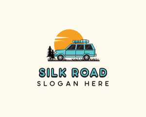 Car Travel Road Trip logo design