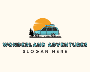 Car Travel Road Trip logo design