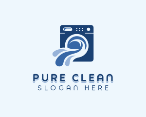 Laundry Cleaning Laundromat logo design