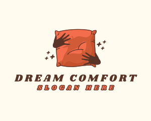 Fluffy Pillow Bedding logo design