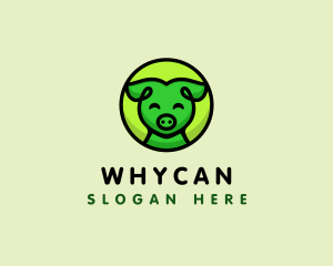 Happy Pig  Animal Logo