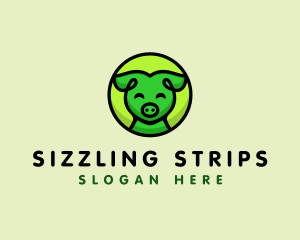 Bacon - Happy Pig  Animal logo design
