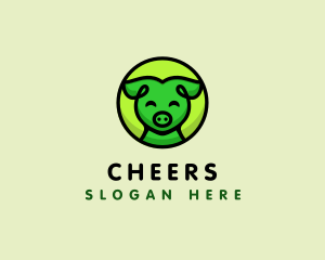 Eatery - Happy Pig  Animal logo design