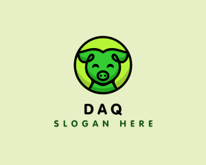 Meat - Happy Pig  Animal logo design