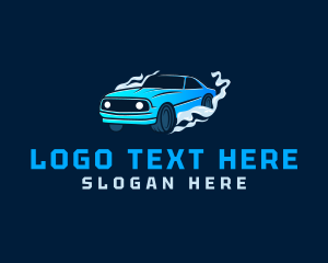 Auto Detailer - Fast Drag Race Car logo design