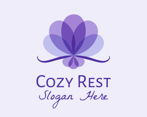 Purple Flower Petals logo design